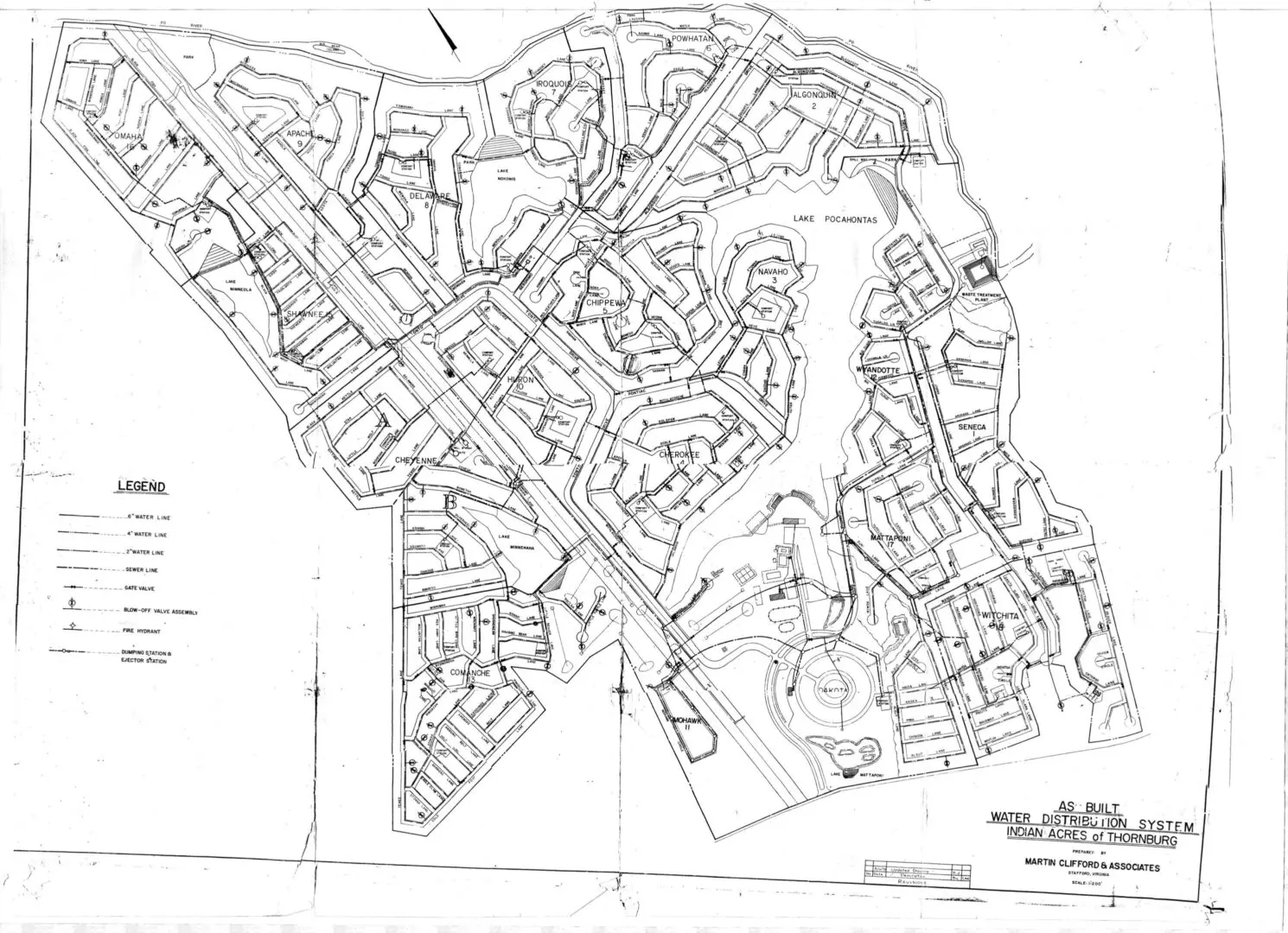 A black and white map of the city.